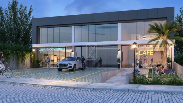 Salas Comerciais com 165m2, Mezanino, Vagas de Estacionamento, Pé dire