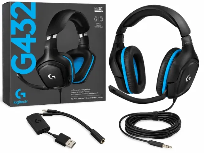 Headset Gamer Logitech G432 7.1 Surround, modelo 981-000769