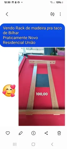 Rack pra taco de Bilhar