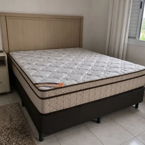Cama box baú completa com colchão molas ensacadas