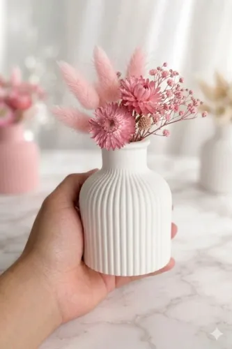 Vaso Decorativos Branco Minimalista - Decoração Sala Mesa Quarto