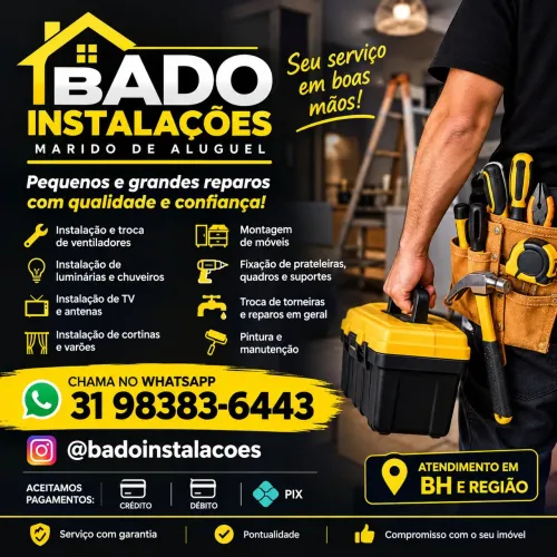 Reparos e manutenções residencial - Marido de aluguel BH e região
