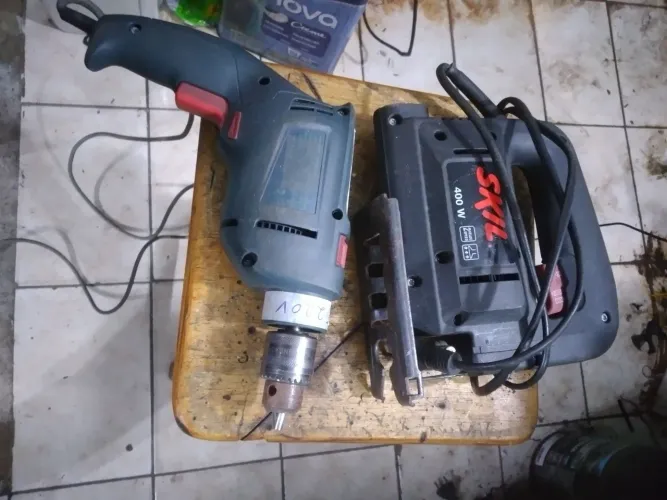 Furadeira bosch 220v e serra tico tico skil 400wats funcionando perfeitamente