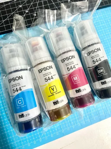 Tinta Epson EcoTank 544 Original - Kit Completo Lacrado (4 Cores)