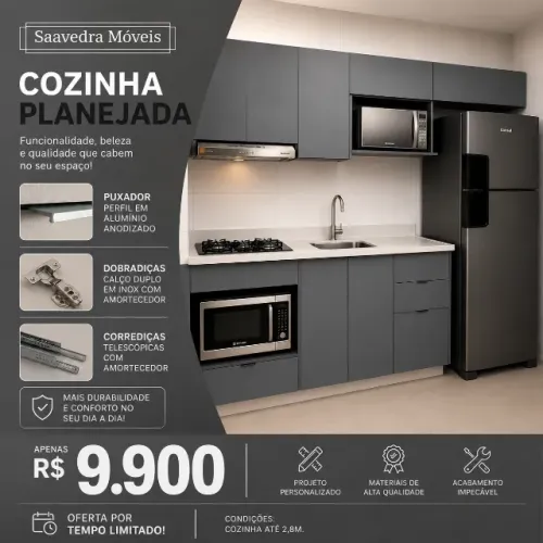Cozinha sob medida com condições especiais!