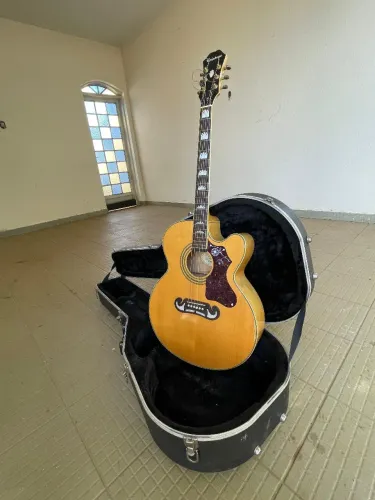 Violão epiphone ej-200 ce e case