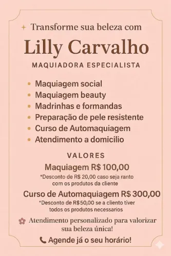 MAQUIADORA PROFISSIONAL A DOMICÍLIO 