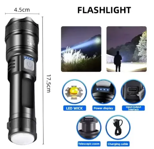 Lanterna de longo alcance. Nova na caixa