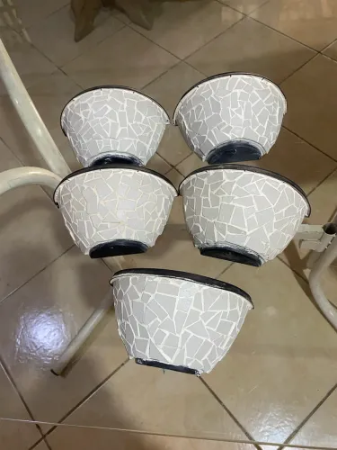 Desapego Urgente por Mudança! Jogo com 5 Vasos de Mosaico (Novos)