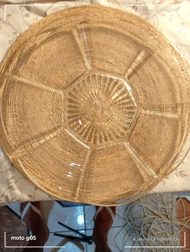 Prato vidro cristal vintage para servir tortas