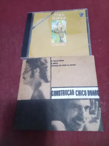 CDs álbum Construção Chico Buarque original e bonus CD com livro A trajetória Obra
