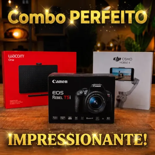 * ATENÇÃO!!! * COMBO PERFEITO! IMPRESSIONANTE!: Câmera Canon T5i + Wacom One + DJI Osmo