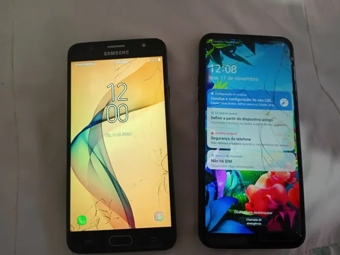 2 celular um sansung j7prime e outro lgk40