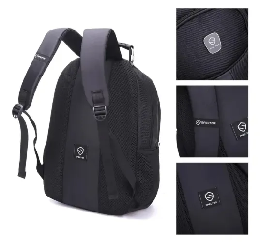 Mochila Executiva Spector 20L Preta para Notebook - Nova Lacrada
