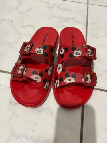 Sandália melissa vermelha do mickey 