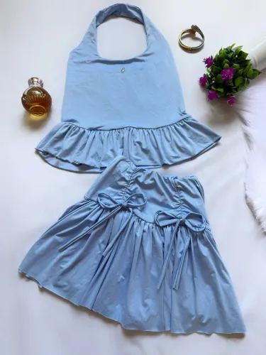 Conjunto saia mis cropped