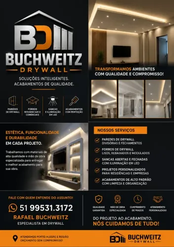 Serviço de Drywall e pisos laminado 