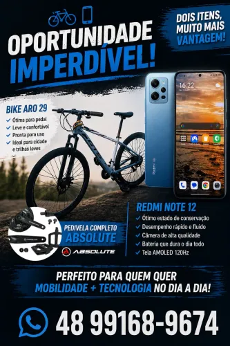 Bike aro 29 + Redmi Note 12 (5x de 259,96)