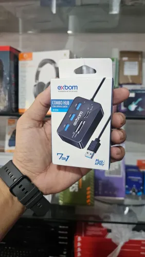 Exbom hub usb para pc 7 em 1