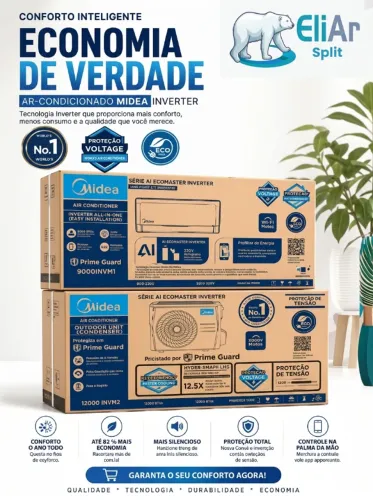 Ar condicionado 12.000 btus Midea com IA