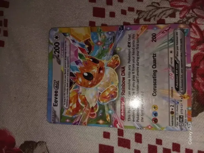 Carta ilustração rara Eevee Ex