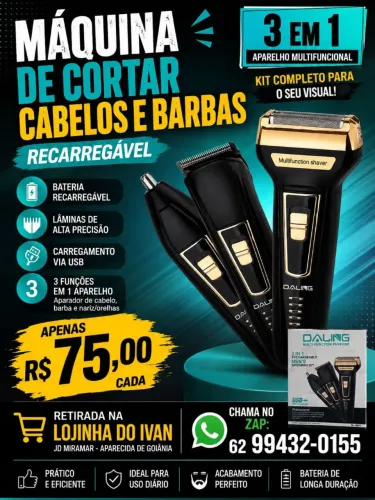 Barbeador recarregável cortador de cabelos