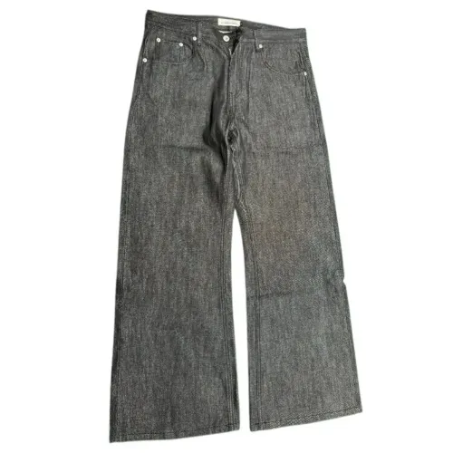 Menes raw denim japonês loose bootcut sob encomenda