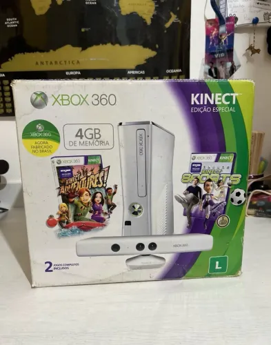 xbox 360 s 4gb console/kinect completo