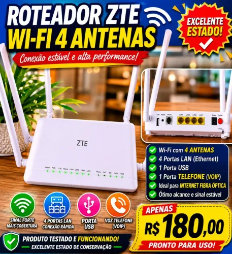 Roteador ZTE 4 antenas