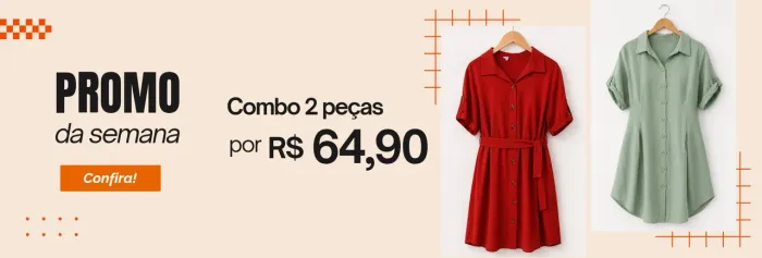 Kit 2 camisetas femininas