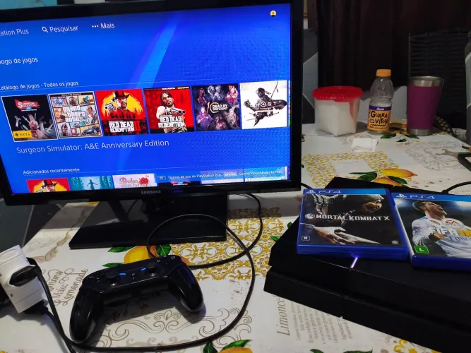 Play 4 2 jogos 1 manete