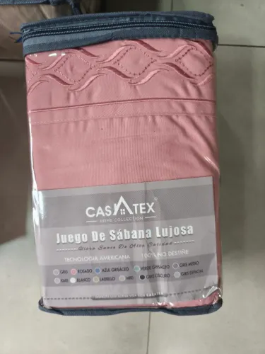 Jogo de lençol Casa Tex luxo Hotel Super Queen 4 peças 4500 Fios. Côr Rosa !!!!