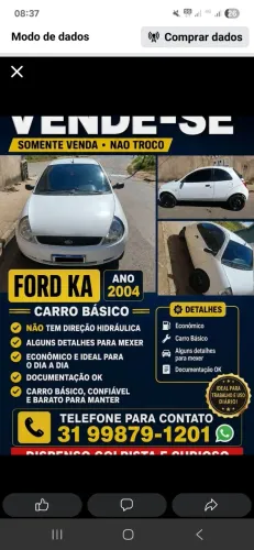 Ford KA GL 1.0i Zetec Rocam 2004