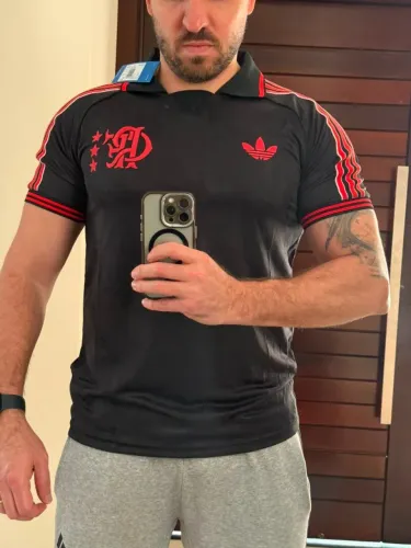 Camisa Flamengo Lifestyler 25/26 Adidas Masculina - Preto