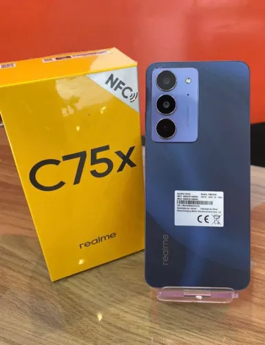 Smartphone Realme C75X - azul - BLUE - 8/256- Passar o carnaval de telefone novo