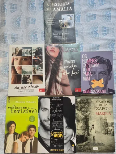 Lote de 7 livros de romance e temas femininos 