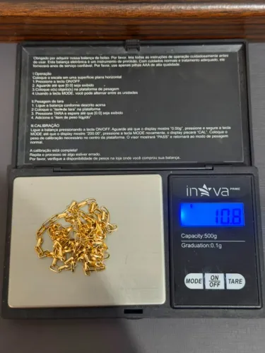 CORRENTE BAGUETE OURO 18K