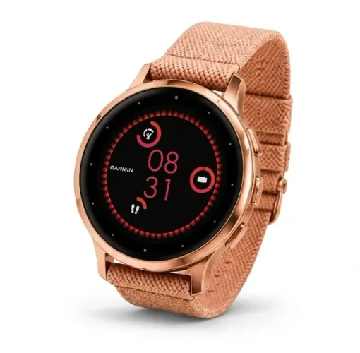 Smartwatch Garmin Rose Gold Venu 3s Nfc Várias Puseiras