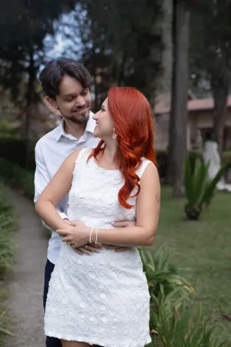 Vestido branco para ensaio pre wedding 