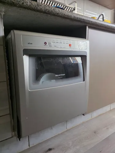 Lava louça Brastemp cinza