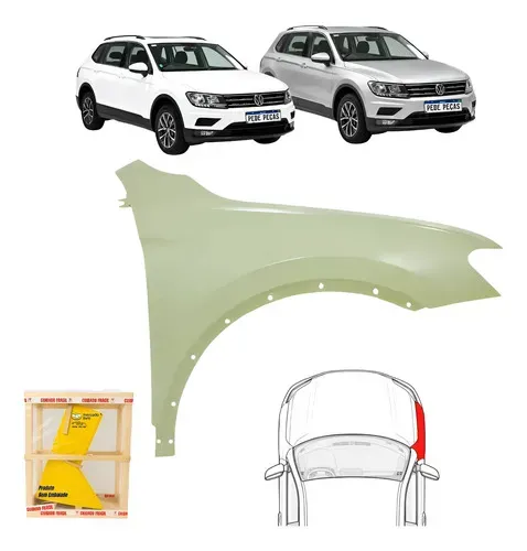 Paralama Direito Volkswagen Tiguan Allspace 2018 19 20 2021