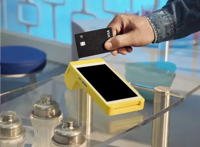 Maquininha De Cartão Smart 2 Mercado Pago Point Amarela vivo 4g/Wifi/Nfc