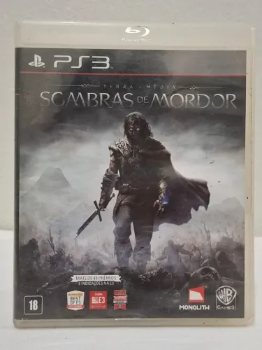 Jogo Sombras de Mordor PS3 - Aventura Épica Original