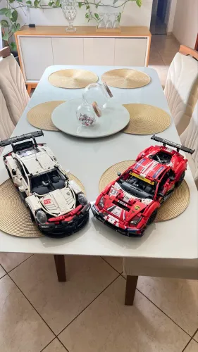 2 Lego Porsche 1580 Peças e Ferrari 488 GTE 1677 Peças Montados Retirada Taguatinga Norte