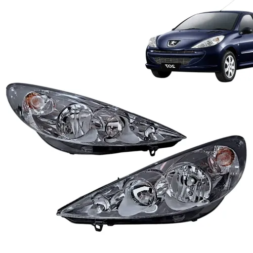Par Farol Peugeot 207  2009 2010 2011 2012 2013 Cromado