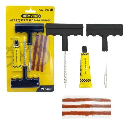 Kit Reparo de Pneus 6 Pcs Bomvink BOM-3626
