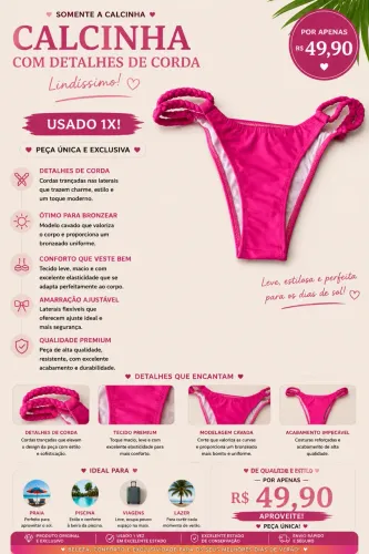 Moda praia de alto padrão 