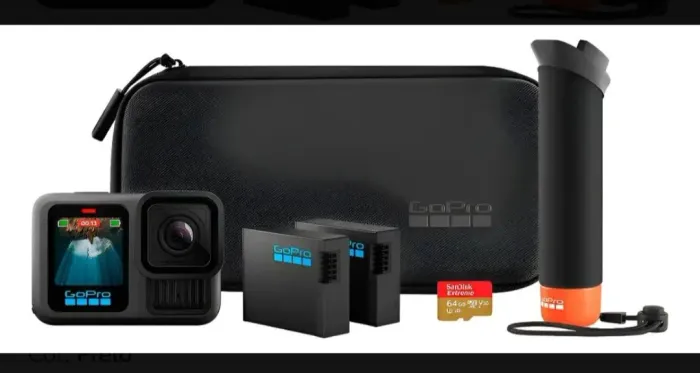 Gopro Hero 13 Bundle + garra + 2 baterias camera de ação