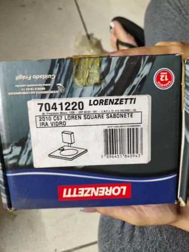 Saboneteira em Vidro Loren Square Lorenzetti