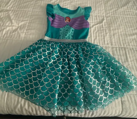 Vestido Ariel Pequena Sereia Original Disney - Importado | Tam 7/8 | R$98